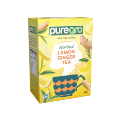 Puregro Lemon & Ginger Tea (20 Tea Bags) 40g