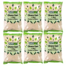 Puregro Ghana Gari/Garri, 1.5kg (Pack of 6)