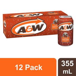 A&W Root Beer (Caffeine Free) 355ml - (Pack of 12)