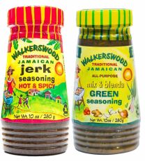 Walkerswood Jamaican Seasoning Combo  ( Jerk Hot&spicy , Green All Purpose) 280g