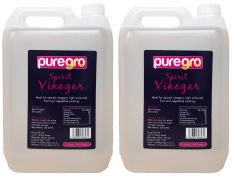 Puregro White Spirit Vinegar, 5 Litres (Pack of 2)
