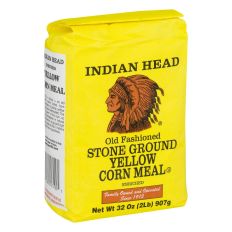 Indian Head Stone Ground Yellow Corn Meal 907g (2LB) - Pack of 2
