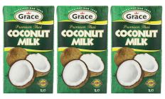 Grace Premium Coconut Milk 1 Litre (Pack of 3)