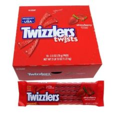 Twizzlers Strawberry Flavoured Twists (2.5 OZ) 70g (Box of 18)
