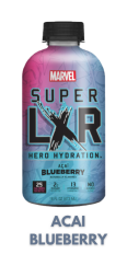 (PACK OF 12)  Arizona MARVEL Super LXR Hero Hydration Acai Blueberry Drink 473ml (U.S.A)