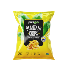 Puregro Sweet Yellow Plantain Chips 60g (pack of 12)