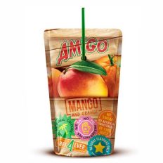AMIGO Orange & Mango Flavour Juice 200ml (PACK OF 8)