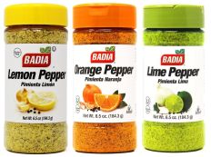 Badia Seasoning Pepper Combo (LEMON , LIME , ORANGE) 184.3g EACH