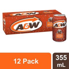 A&W Root Beer (Caffeine Free) 355ml - (Pack of 12)