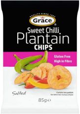 Grace Sweet Chilli Plantain Chips 85g (Box of 9)